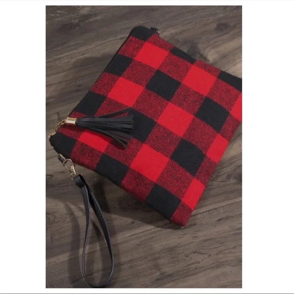❤️LAST ONE!❤️ Buffalo Plaid Crossbody/Wristlet Bag - Picture 3 of 3